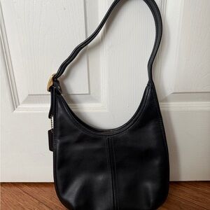 Coach Black Leather Shoulder Bag